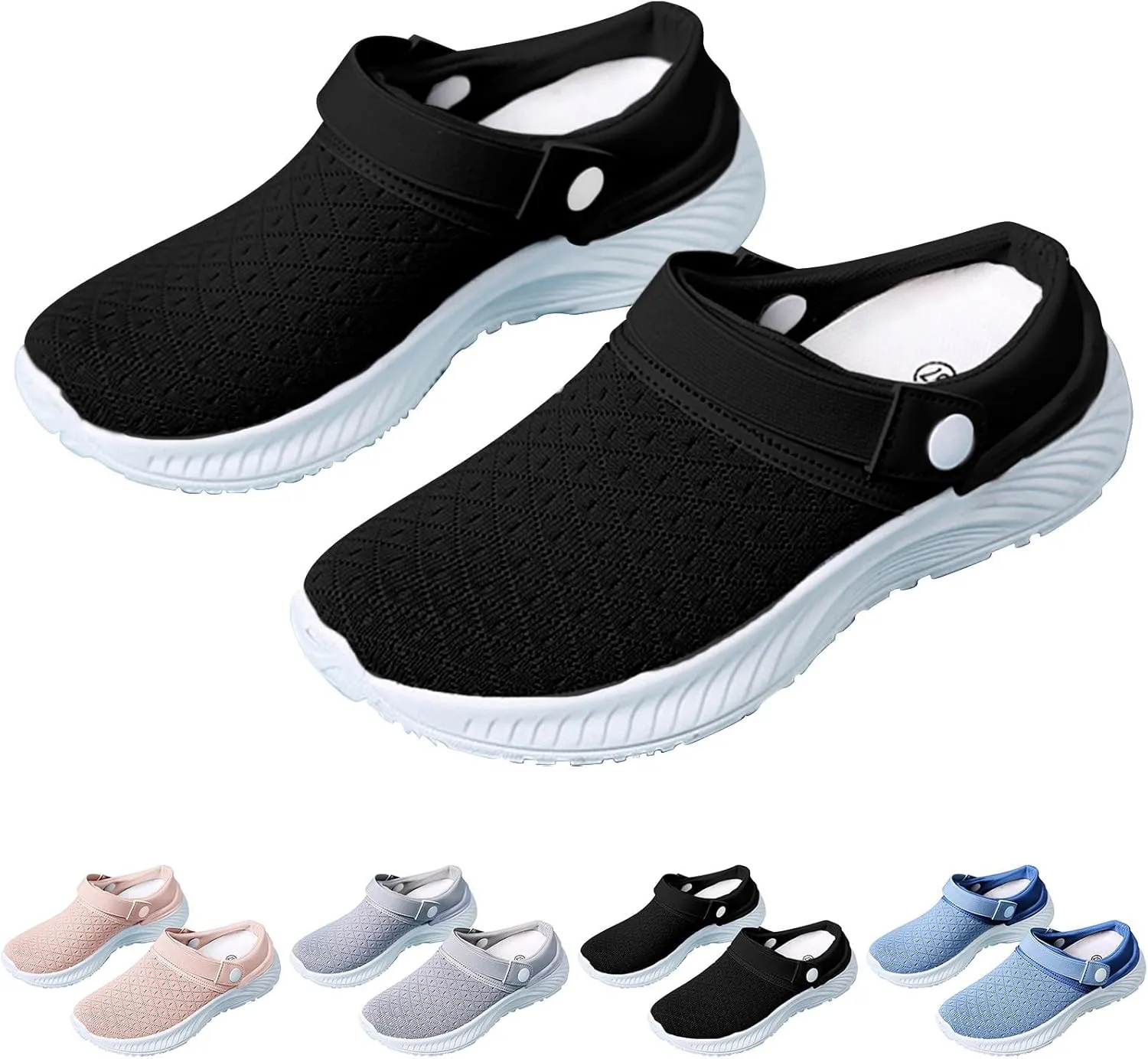 Women's Backless Slip on Mesh Sneakers Shoes Slip On Shoes Women Wide Width Women's Shoes Casual Fashion Sneakers 2025 Slip On Tennis Shoe Loafers Dress Shoe