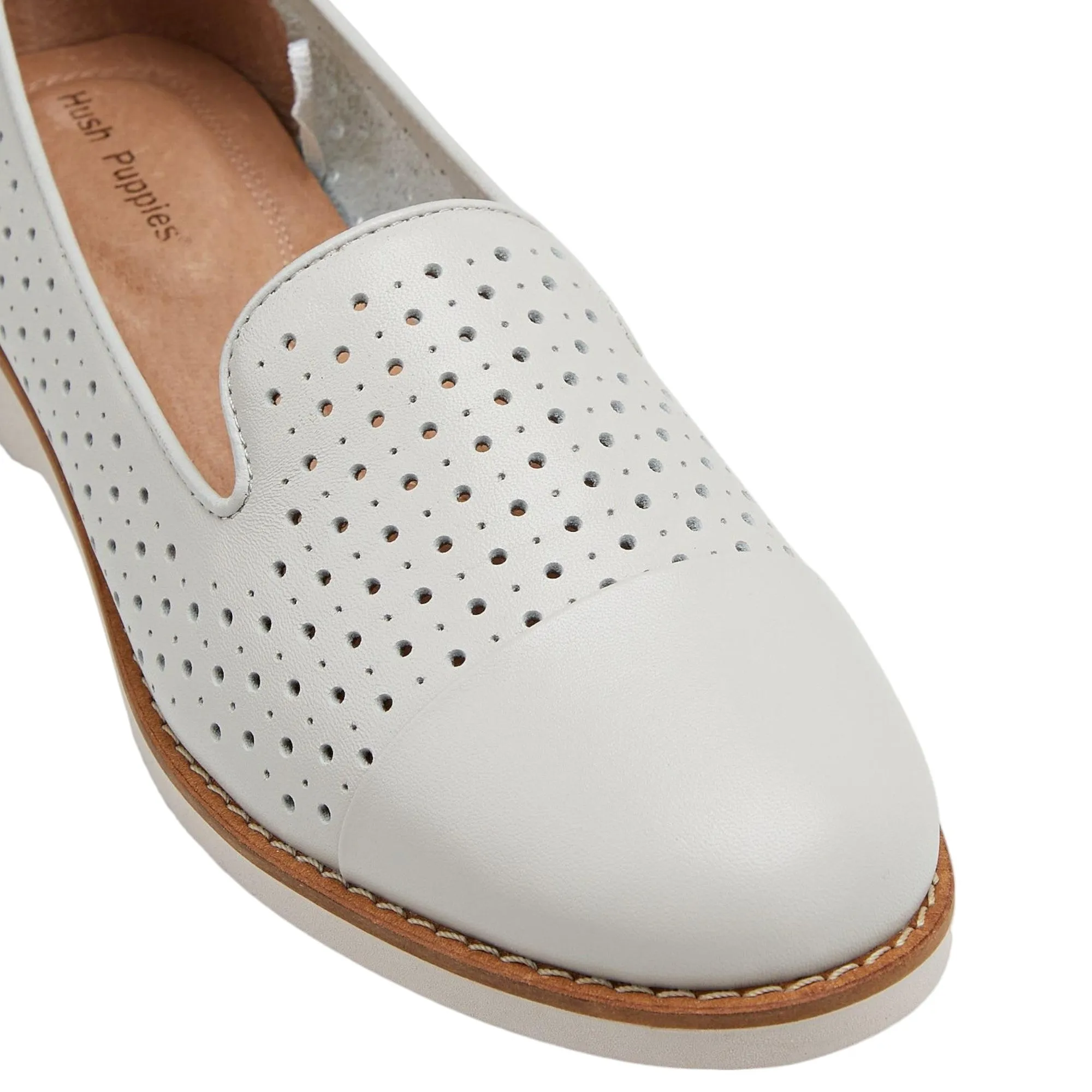 Womens Hush Puppies Demi Flats Ecru