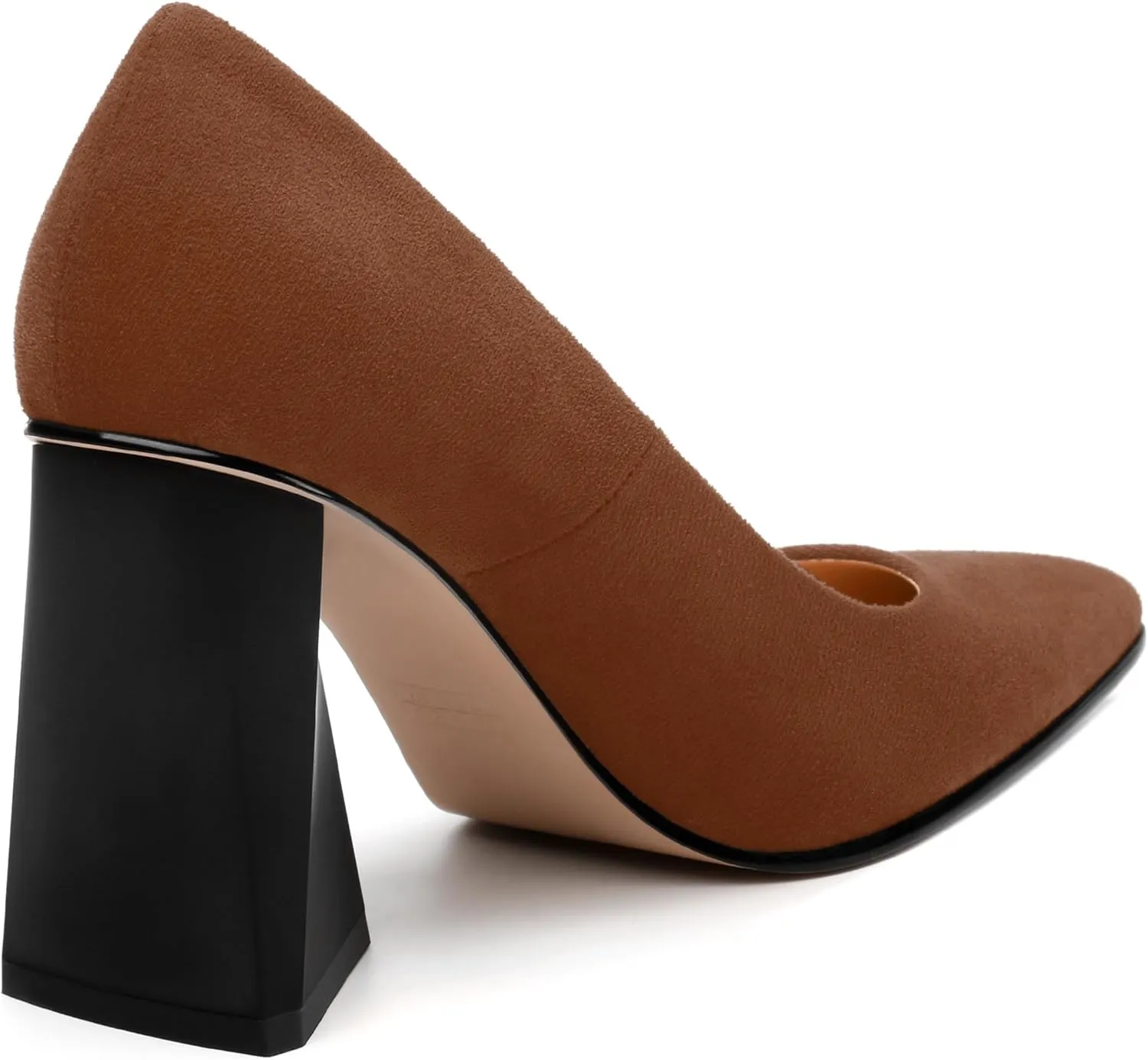 Women's Pumps, Pointed Closed Toe Chunky High Heels, Fashion Solid High Heel Shoes for Women