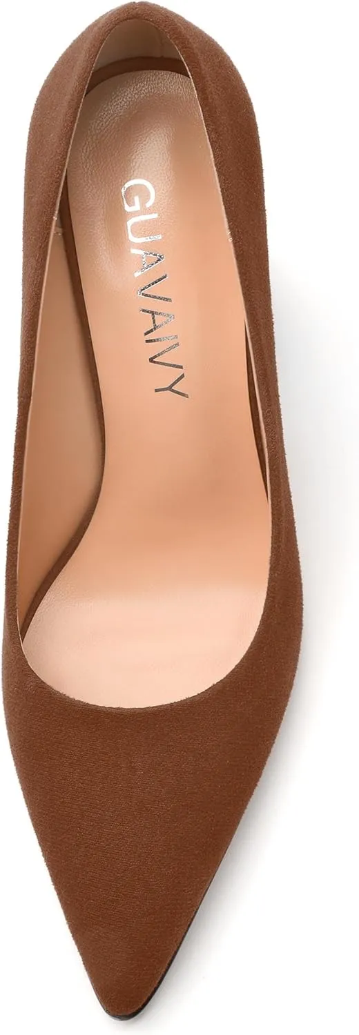Women's Pumps, Pointed Closed Toe Chunky High Heels, Fashion Solid High Heel Shoes for Women