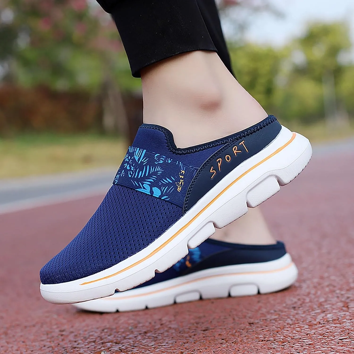 Women's Slip-on Mule Sneakers Lightweight Mens Tennis Shoes Loafers Casual Dress Shoes Black Platform Sneaker Brown Tennis Shoe Loafers Casual Slip On