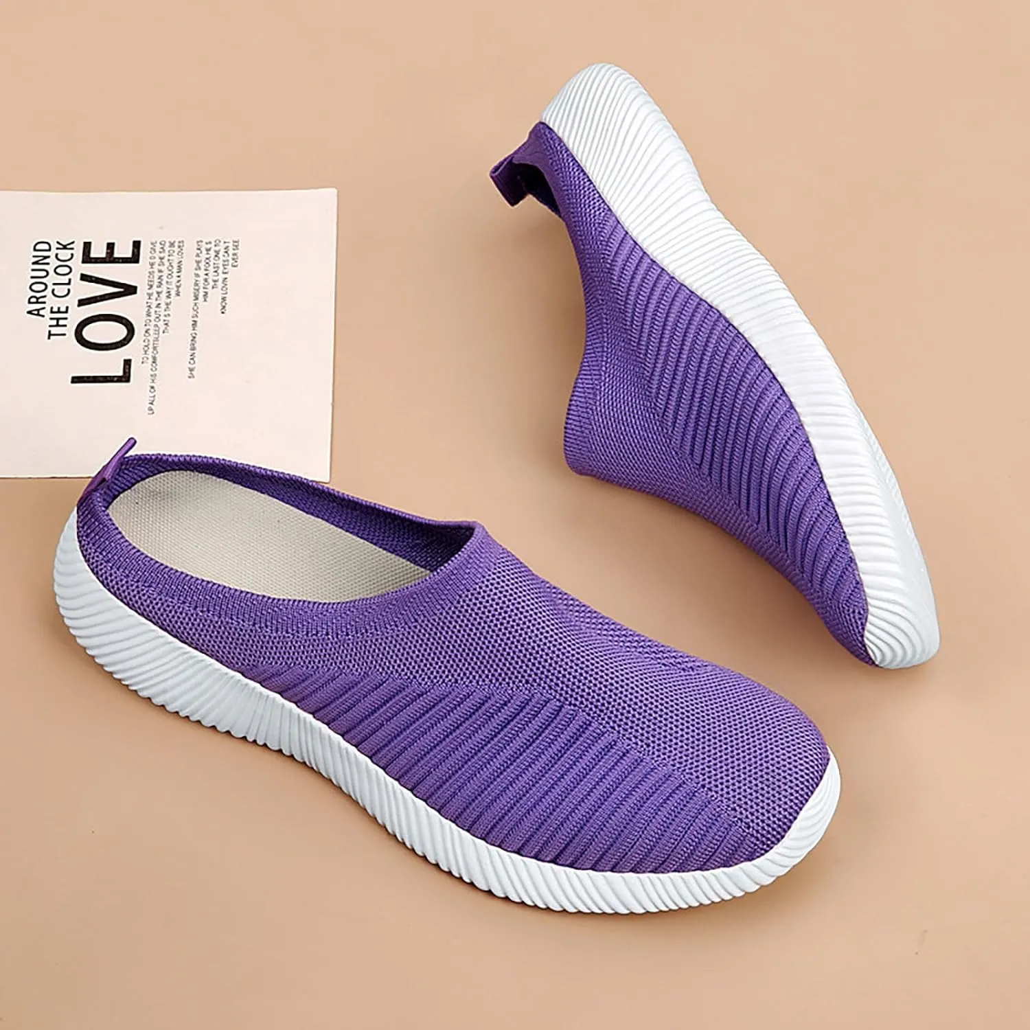 Women's Slip-On Orthopedic Arch Support Backless Tennis Shoes Womens Winter Shoes Dressy Casual High Top Sneakers Slip On Tennis Shoe Loafers Casual Slip On