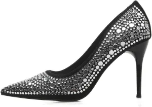 Womens Sparkly High Heel Stiletto Pump,Glitter Pointed Toe Dressy Prom Shoes,Closed Toe Sexy Party Shoes,Classic Dress Wedding Heels