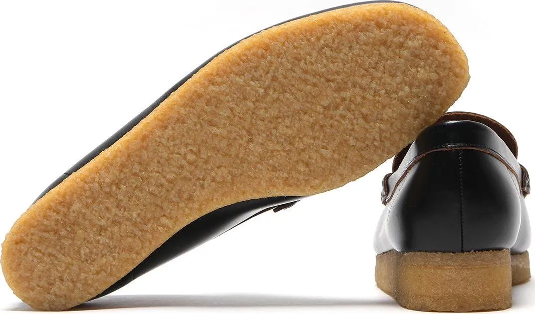 Women's Wallabee Loafer Black Smooth Leather