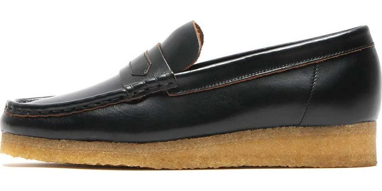 Women's Wallabee Loafer Black Smooth Leather
