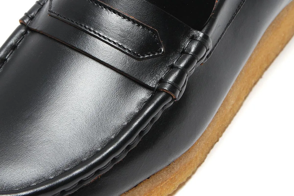 Women's Wallabee Loafer Black Smooth Leather