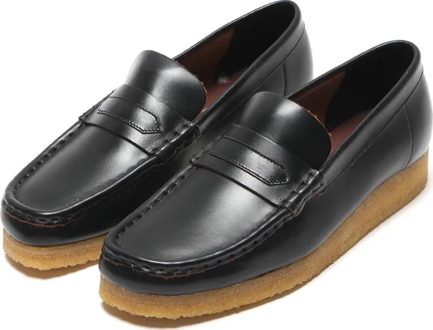 Women's Wallabee Loafer Black Smooth Leather
