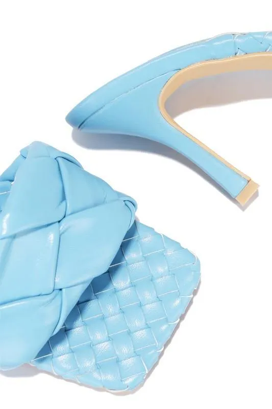 Woven Mule in Sky Blue