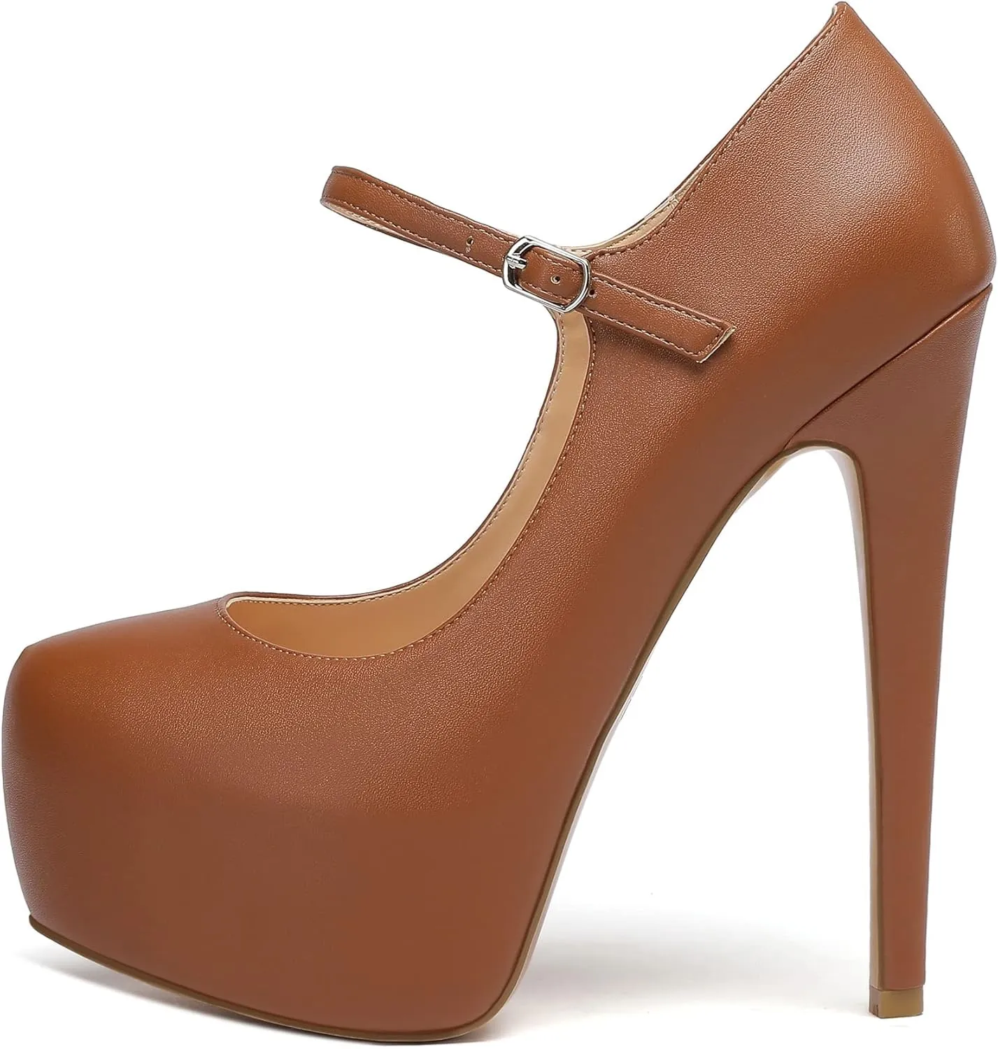 YODEKS Sexy Mary Jane Pointed Toe Platform High Heel Stiletto Pumps Ankle Strap Wedding Party Dress Shoes
