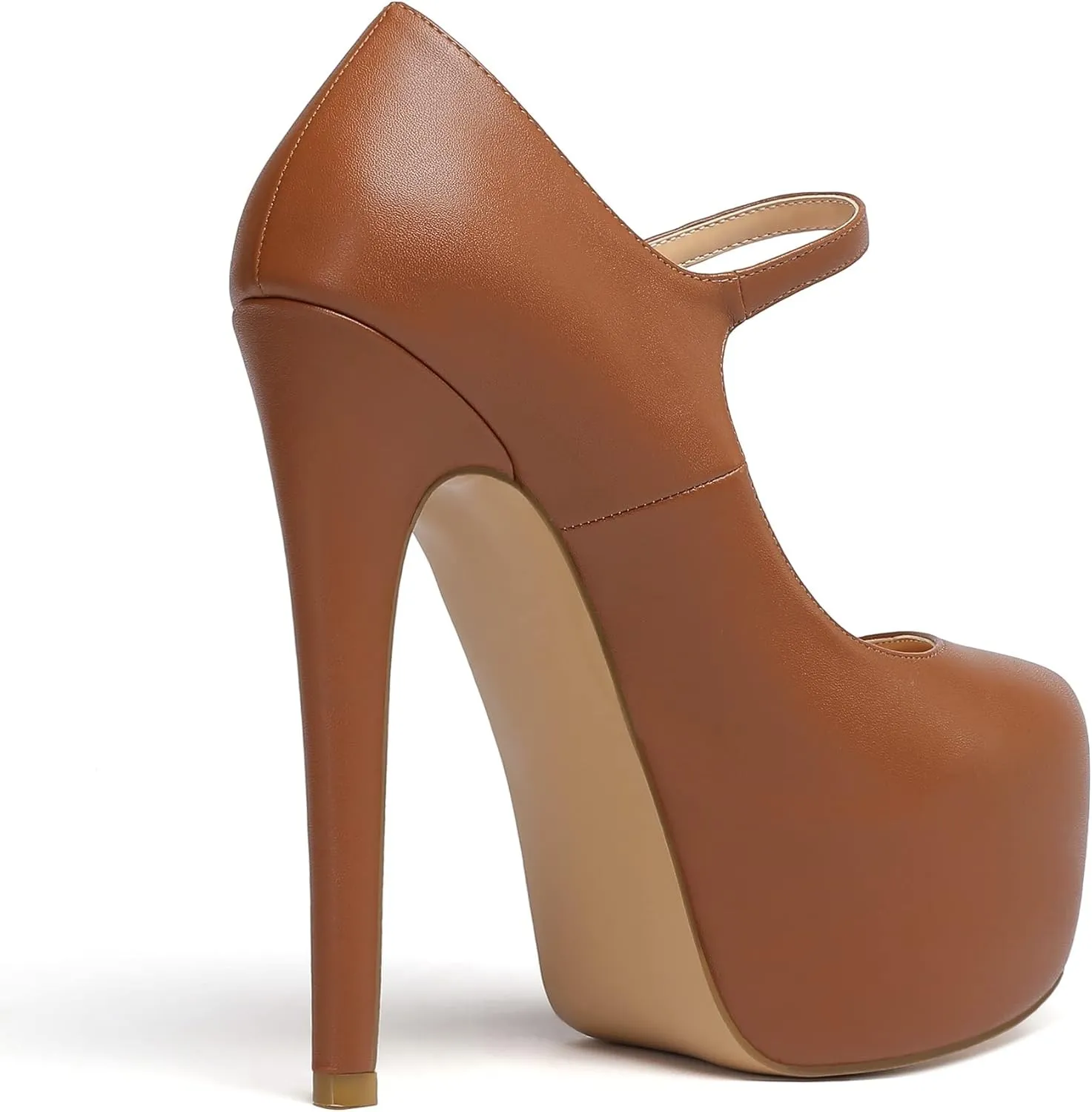 YODEKS Sexy Mary Jane Pointed Toe Platform High Heel Stiletto Pumps Ankle Strap Wedding Party Dress Shoes
