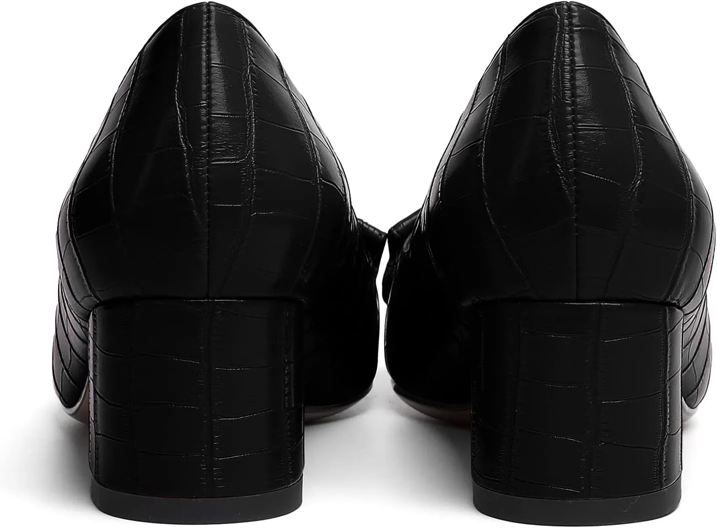 YODEKS Women's Chunky Heel Pumps Low Block Heel Pointed Toe Slip on Dress Pump Shoes for Work Casual Daily Life Party Dress Shoes